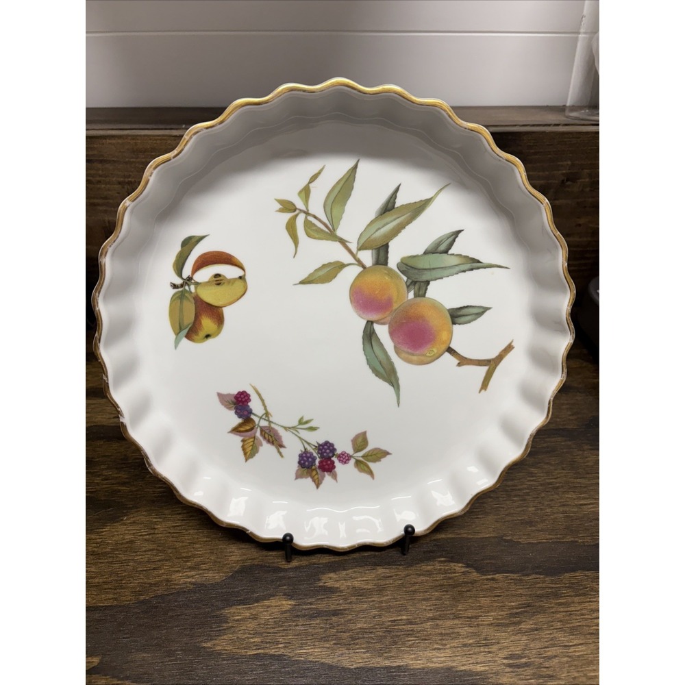10.5" Royal Worcester Evesham Round Quiche Tart Dish